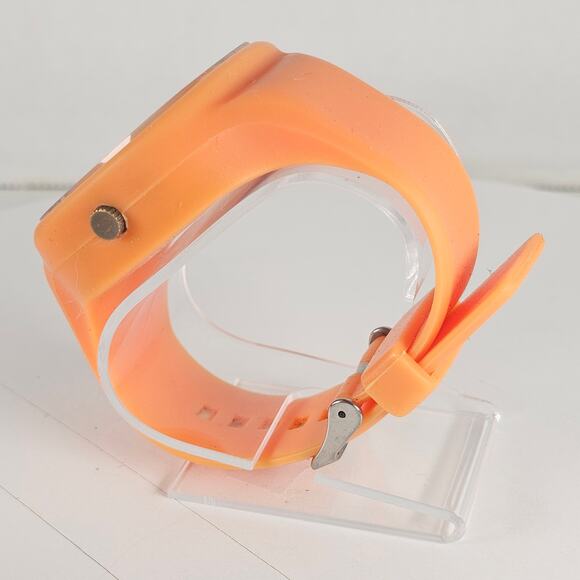 Crow Lush Quartz Watch Green Dial Orange Silicone Band 44mm Case New Battery - Picture 4 of 16